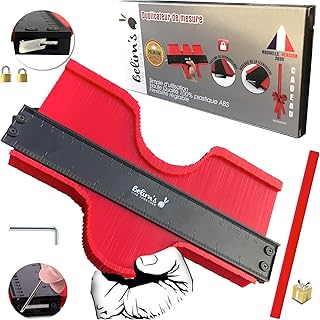 Jauge de contour Verrouillable XXL - Verrou en METAL - Copieur De Contour - Gabarit de Decoupe- Duplicateur De Profil - Rapporteur De Forme - Outil Mesure Kit Pose Parquet Carrelage