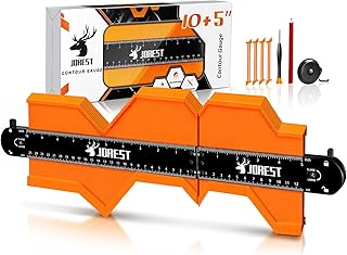 JOREST Connectable Jauge de Contour 25+12cm, Cadeau Pour Pere Homme Bricoleur, Copieur Profil, Gabarit Forme, Outils Traçage, Decoupe Carrelage, Contour Gauge, Outil Pose Parquet, Bricolage Outillage