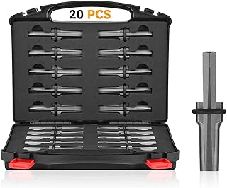 Set Éclateur Pierre 20 Pièces, Coin et Plug 18mm avec Mallette, Outil Professionnel pour Fendre le Granit, le Béton et la Maçonnerie
