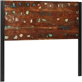 INLIFE Tête de lit 120 cm Bois Massif récupéré et Fer