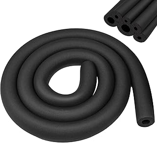 Isolation des tuyaux en caoutchouc, 1,8 m, isolation des tuyaux, mousse souple, noir, pour isolation des tuyaux, équipements de fitness, tube en cuivre (diamètre 16 mm)