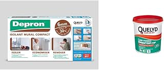 Quelyd Plaques DEPRON Format G6 – Épaisseur 6 mm – Plaque Isolation Thermique – Isolant Murs Intérieurs – Couleur :Blanc – 10 Plaques de 1 m²& Colle pour DEPRON et matériaux isolants Haute Performance