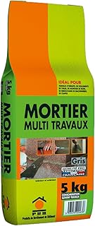 Mortier Multi Travaux Gris 5kg - Mortier Polyvalent Prêt à Gâcher - Réparations, Rebouchage, Assemblage et Rénovation Intérieure/Extérieure - Application Facile, Haute Résistance