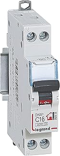 LEGRAND - Disjoncteur Phase + Neutre 230V DNX³ - Pouvoir de Coupure 3000A - 16A Courbe C - Bornes à Vis - 1 Module - Fabriqué En France