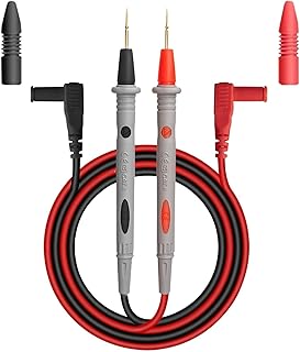 Cordon Multimètre en Silicone, Cordon Multimètre 1000V 20A Multimètres Numérique Universel Câbles De Test pour Voltmètre Ohmmètre Amperemètre et Testeurs Numériques