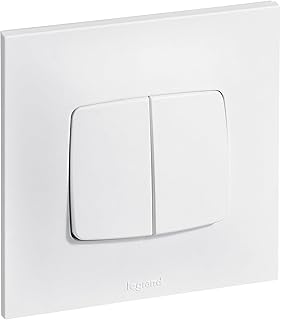 LEGRAND | Interrupteur Ou Va-Et-Vient + Poussoir Neptune, Connexion Rapide Sans Outil, Fixation À Vis Ou À Griffes, Prêt À Installer En Encastré