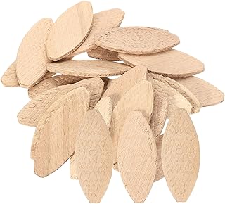 QUARKZMAN 100Pcs Biscuits de Jonction en Bois, 57X24X3.8mm Biscuits de Menuiserie, Outil de Jonction de Planches en Bois Accessoires pour Menuisiers et Projets Diy