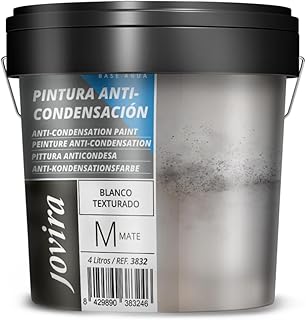 JOVIRA PINTURAS Anti-condensation, anti-humidité, anti-moisissure, anti-condensation, anti-moisissures extérieur-intérieur. Résout les problèmes de condensation par humidité ambiante (4 Litres), Blanc
