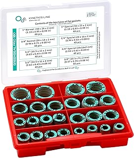 Coffret de 320 Joints Plat en Fibre (3/8 Pouce à 1 Pouce) pour Plomberie Chauffage Climatisation Robinets Pompes Domestiques et Industrielles (Jusqu