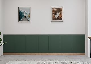 Kit de lambrissage mural Shaker 20PCS, 100cmx10cm, bandes MDF style Shaker, résistantes à l