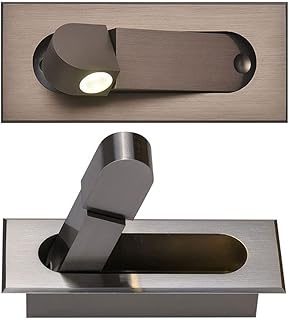 SHXITAYNB Liseuse LED Tete De Lit avec, Applique Murale Décorative Encastrée, Orientable À 360 °, Pliable À 90 °, 3W Neutre 4000K/Blanc Chaud 300OK,Matte Bronze,3W3000K